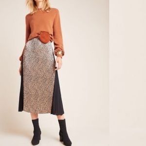 Current Air for Anthropologie Pleated Midi Skirt Size XL